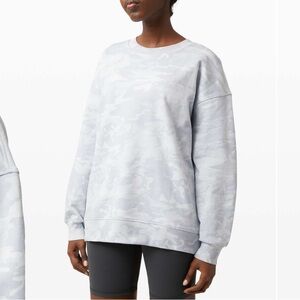 Lululemon Perfectly Oversized Crew in Incognito Camo Alpine White MULTI